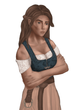 Character art of Keira from Fallen Sins