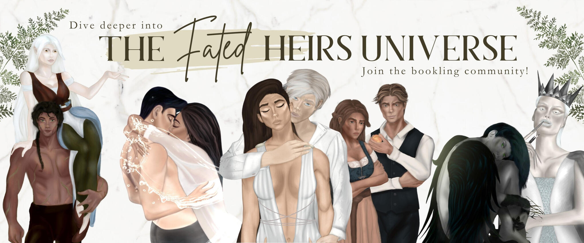 Picture with characters from the Fated Heirs Universe